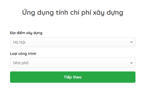 Ứng dụng tính chi phí xây dựng cho WordPress - Hình ảnh 2